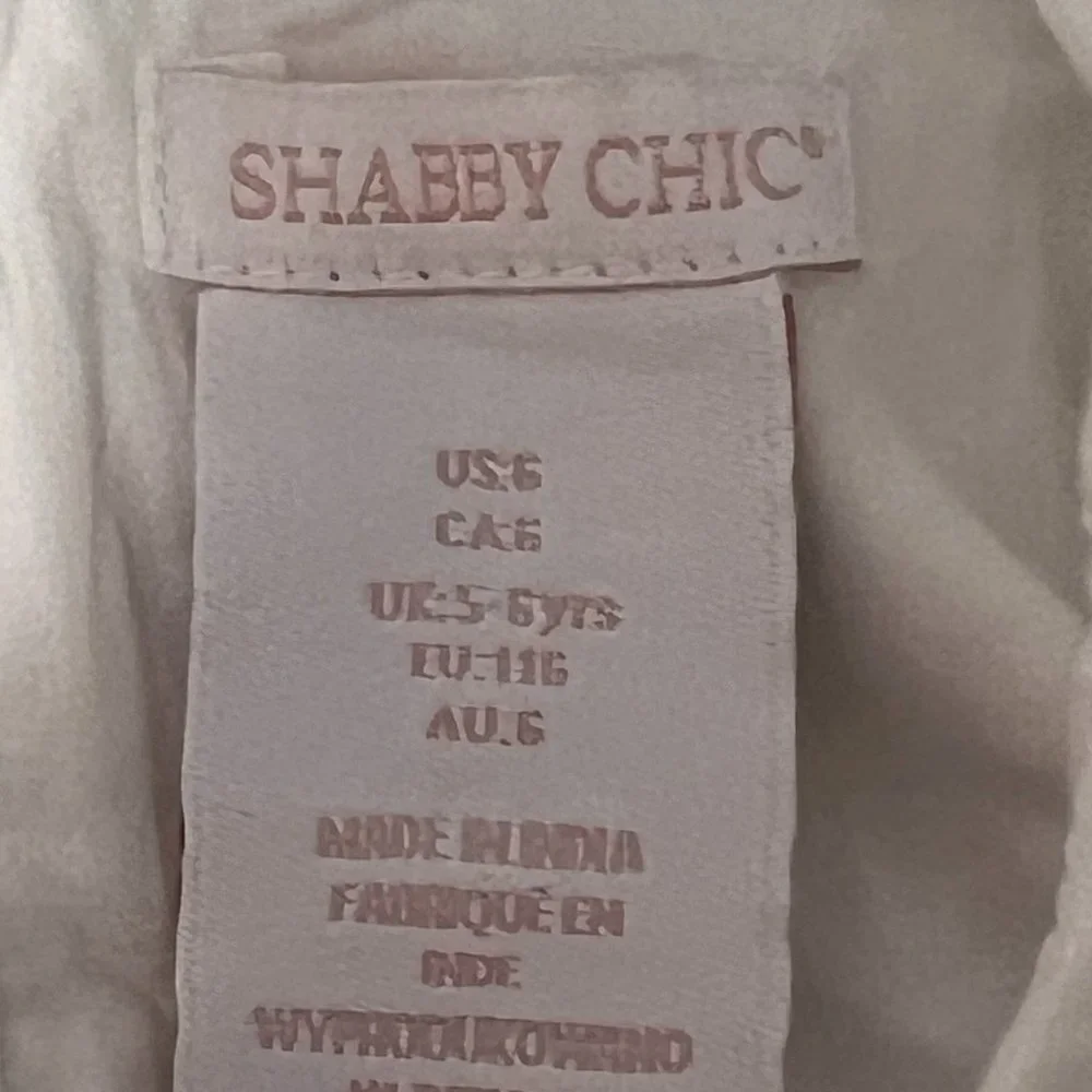 Shabby Chic size 6 white tiered eyelit  dress
